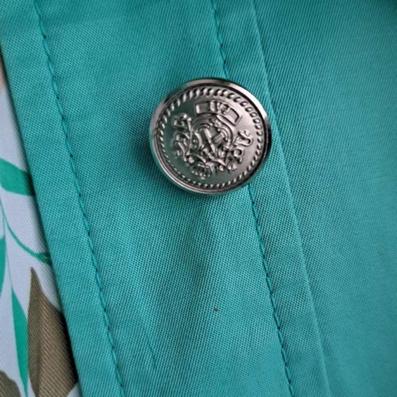 Turquoise Jacket, Light Fancy Jacket, Trench type utility Jacket, PAT w'17.5 l28 - Picture 9 of 9